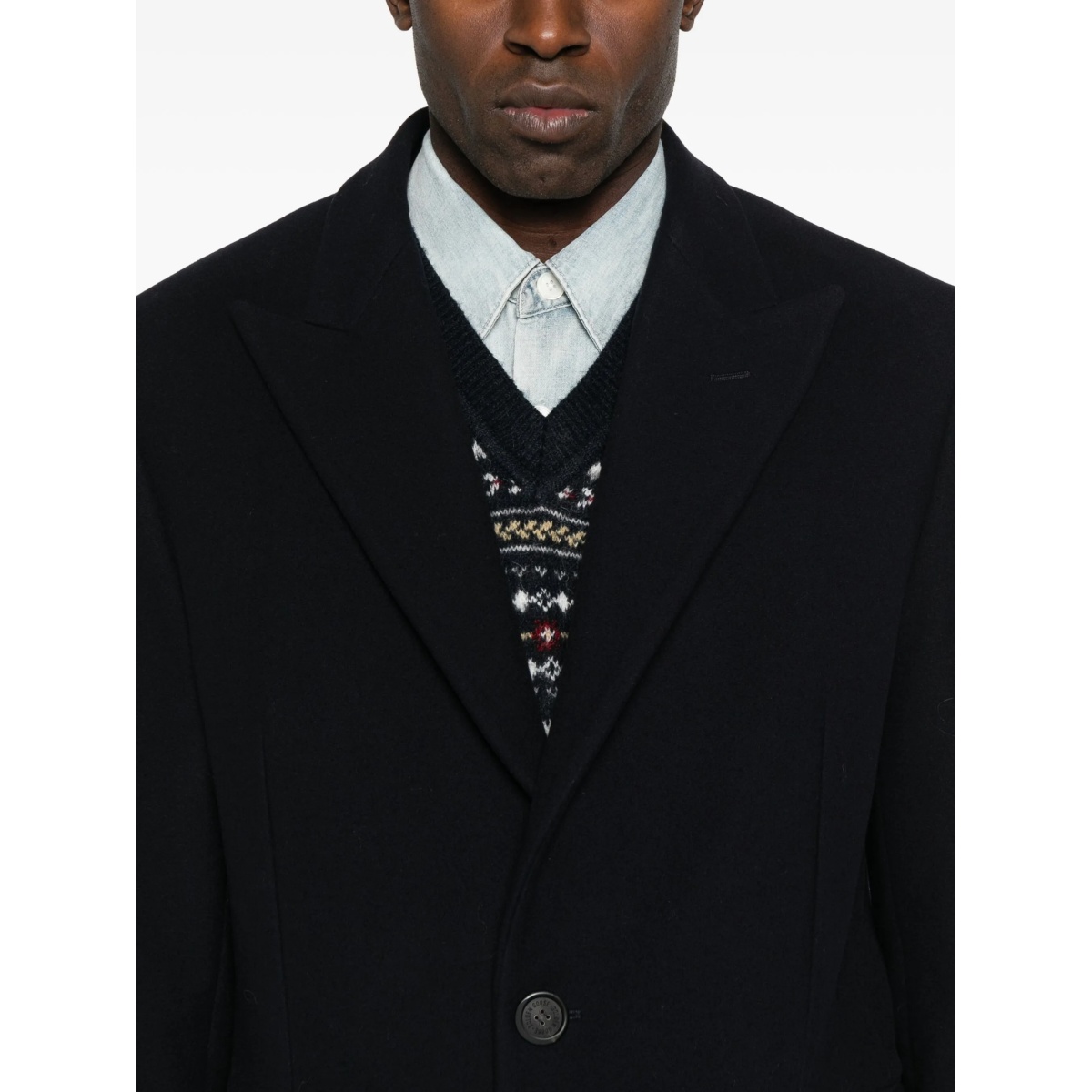 wool-blend button coat - Img 5