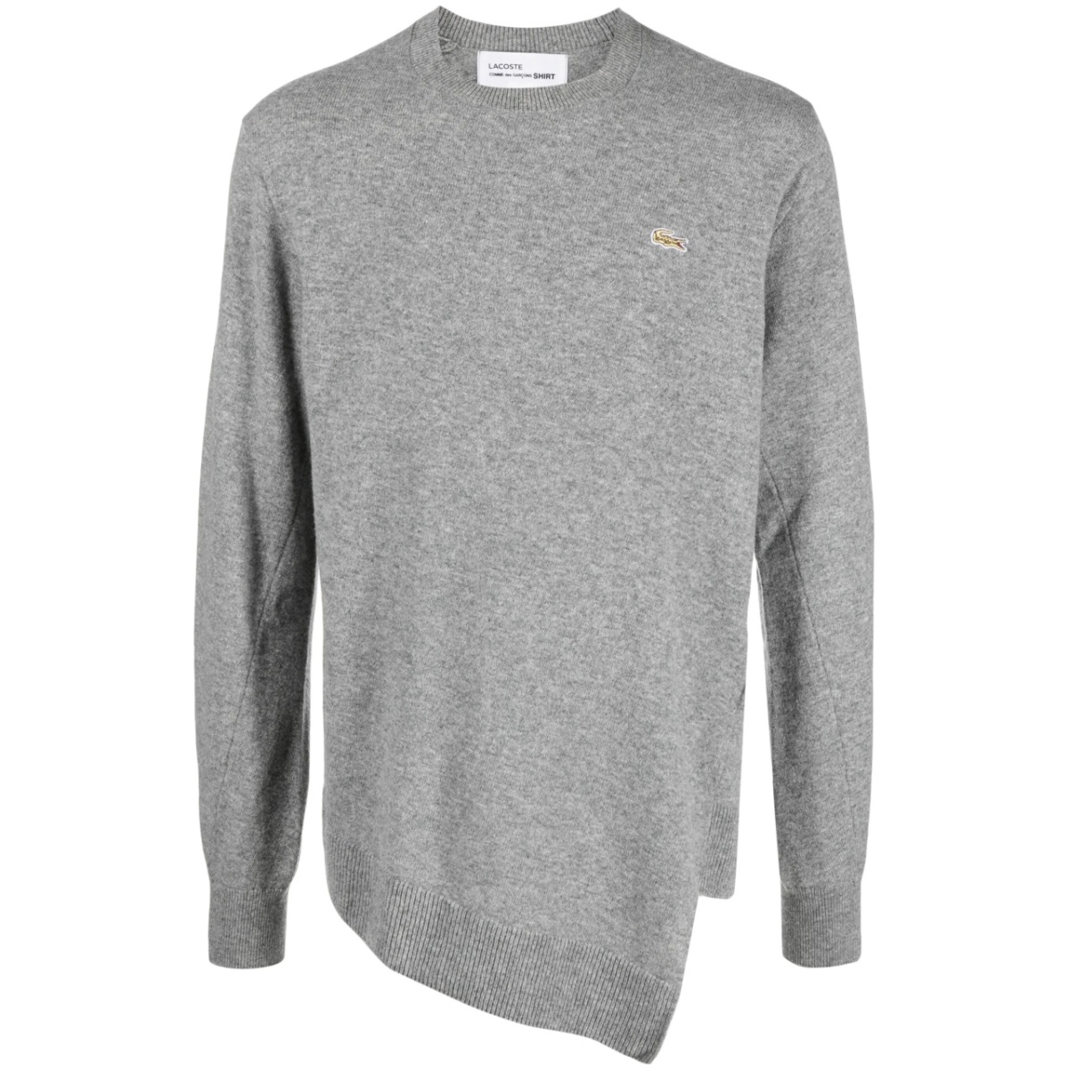 x Lacoste asymmetric wool sweater