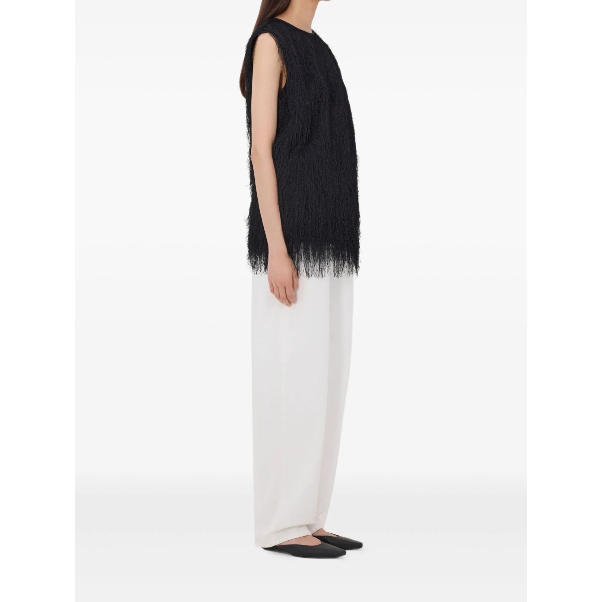 Yasmin fringed sleeveless vest - Img 2