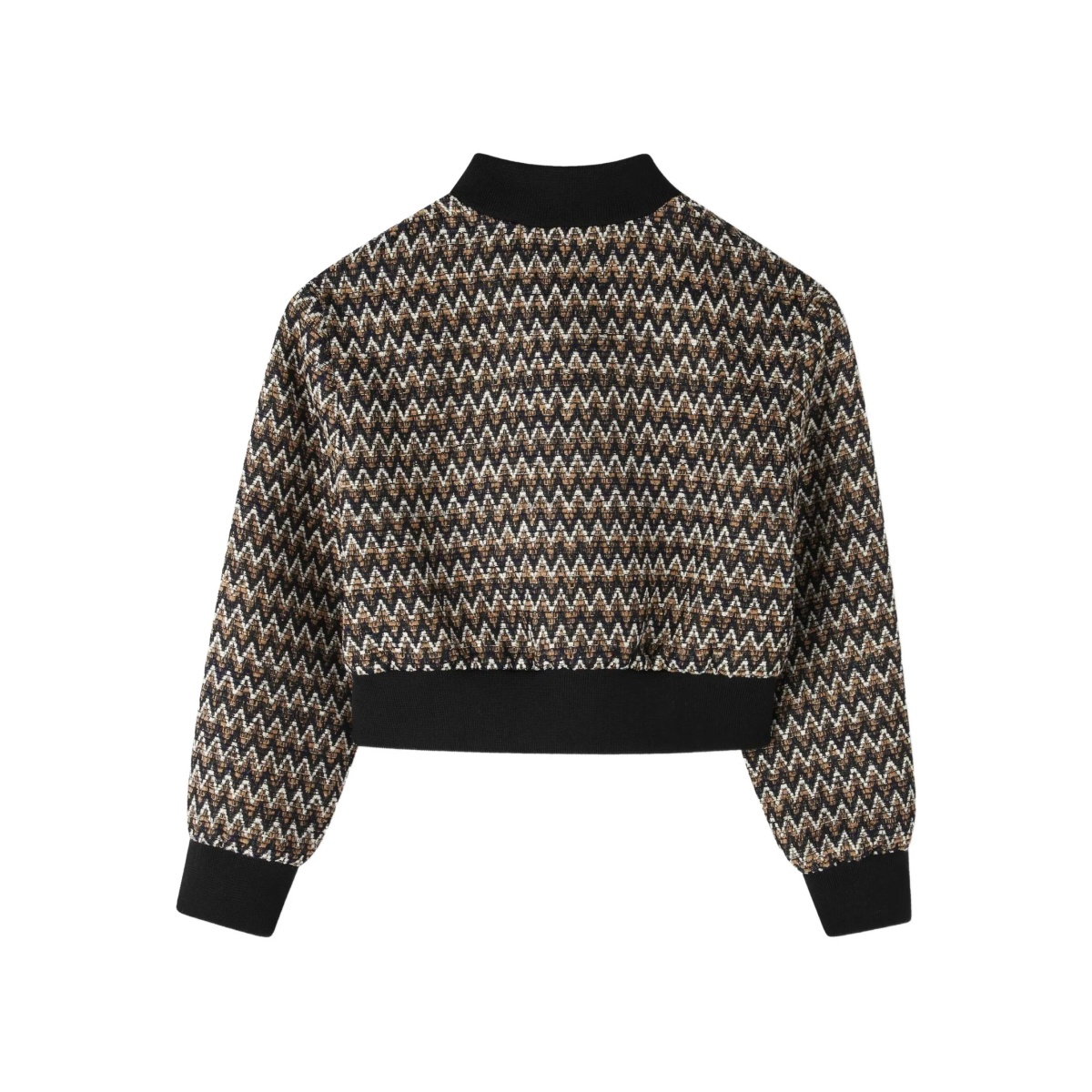 zigzag-patterned bomber jacket - Img 2