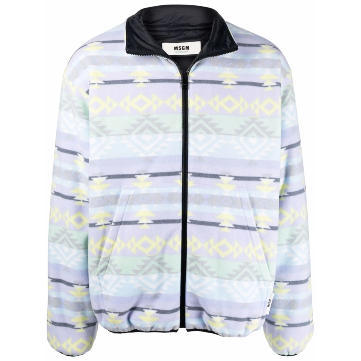 zip-up funnel neck jacket