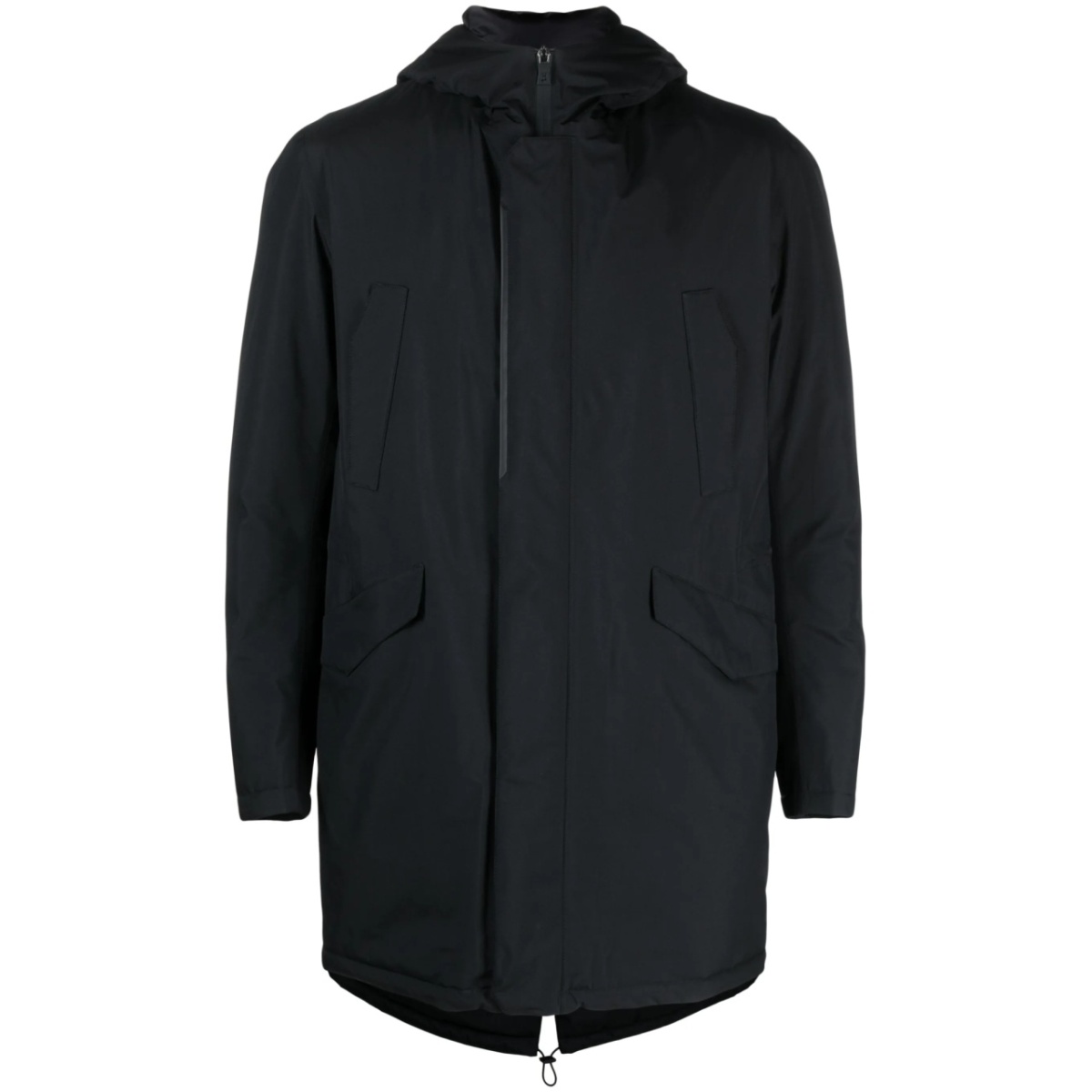 zip-up hooded parka