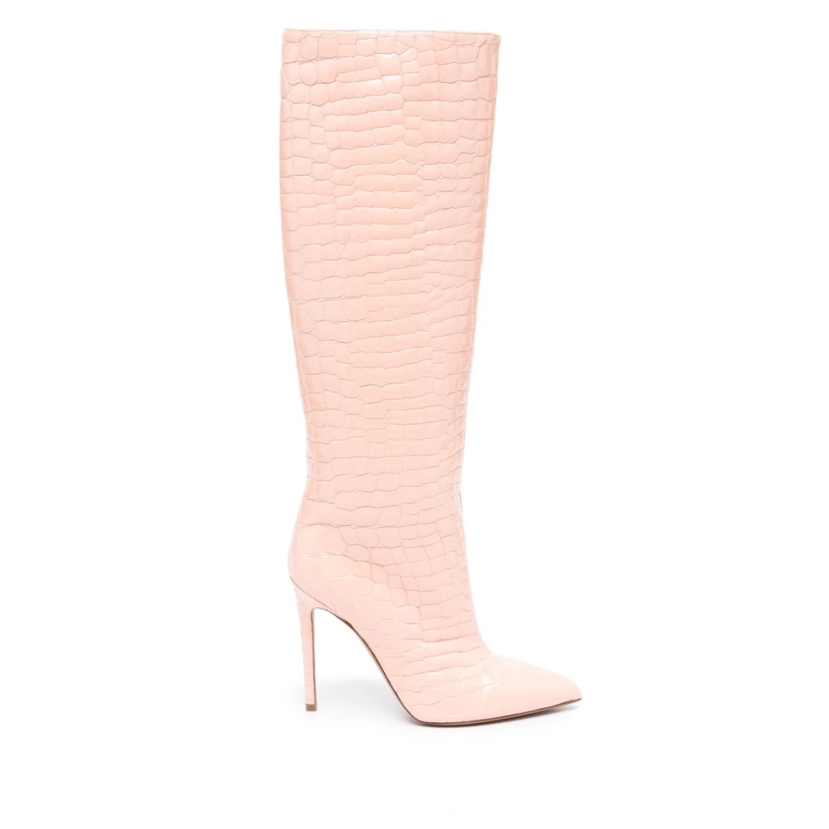 120mm crocodile-embossed leather boots