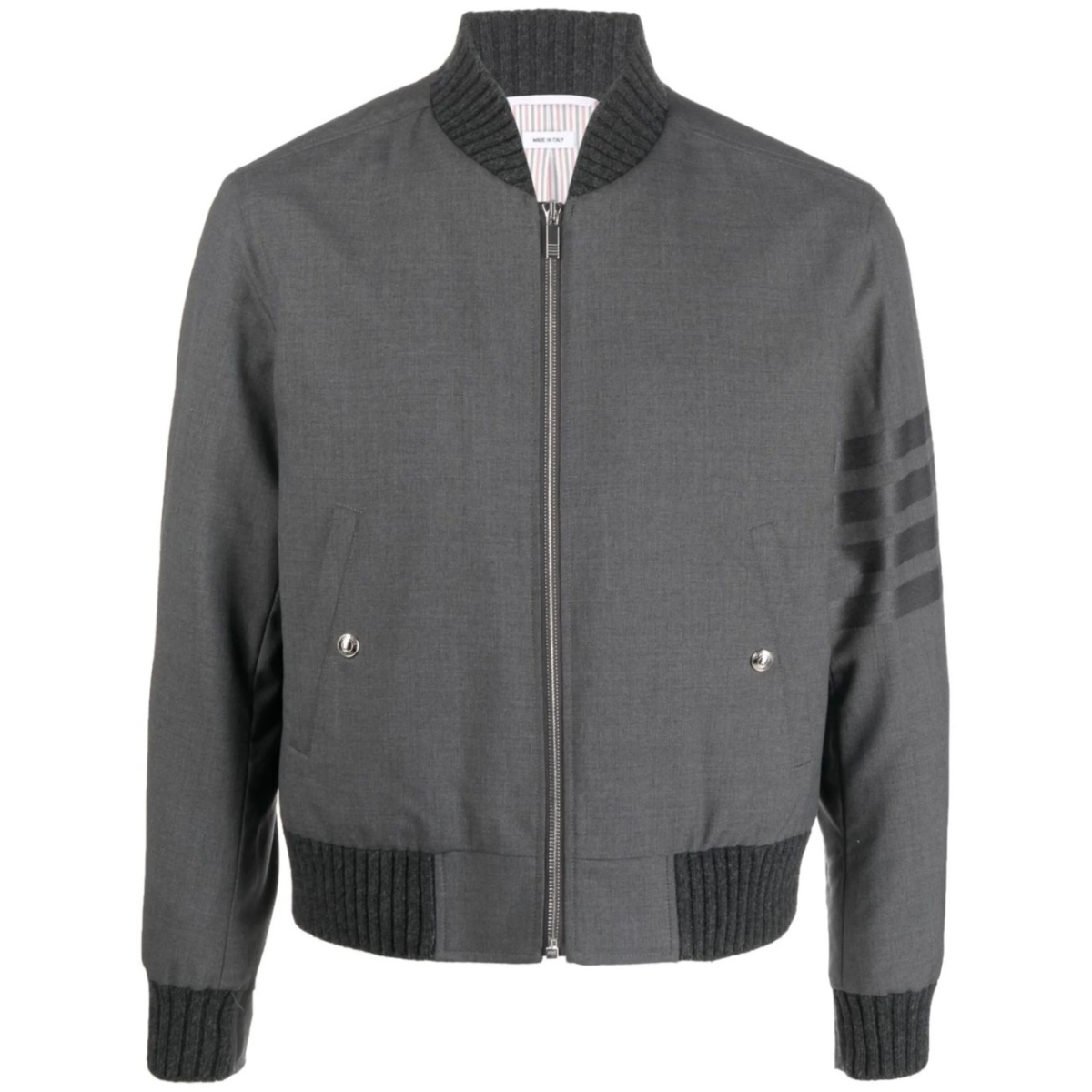 4-Bar stripe wool bomber jacket
