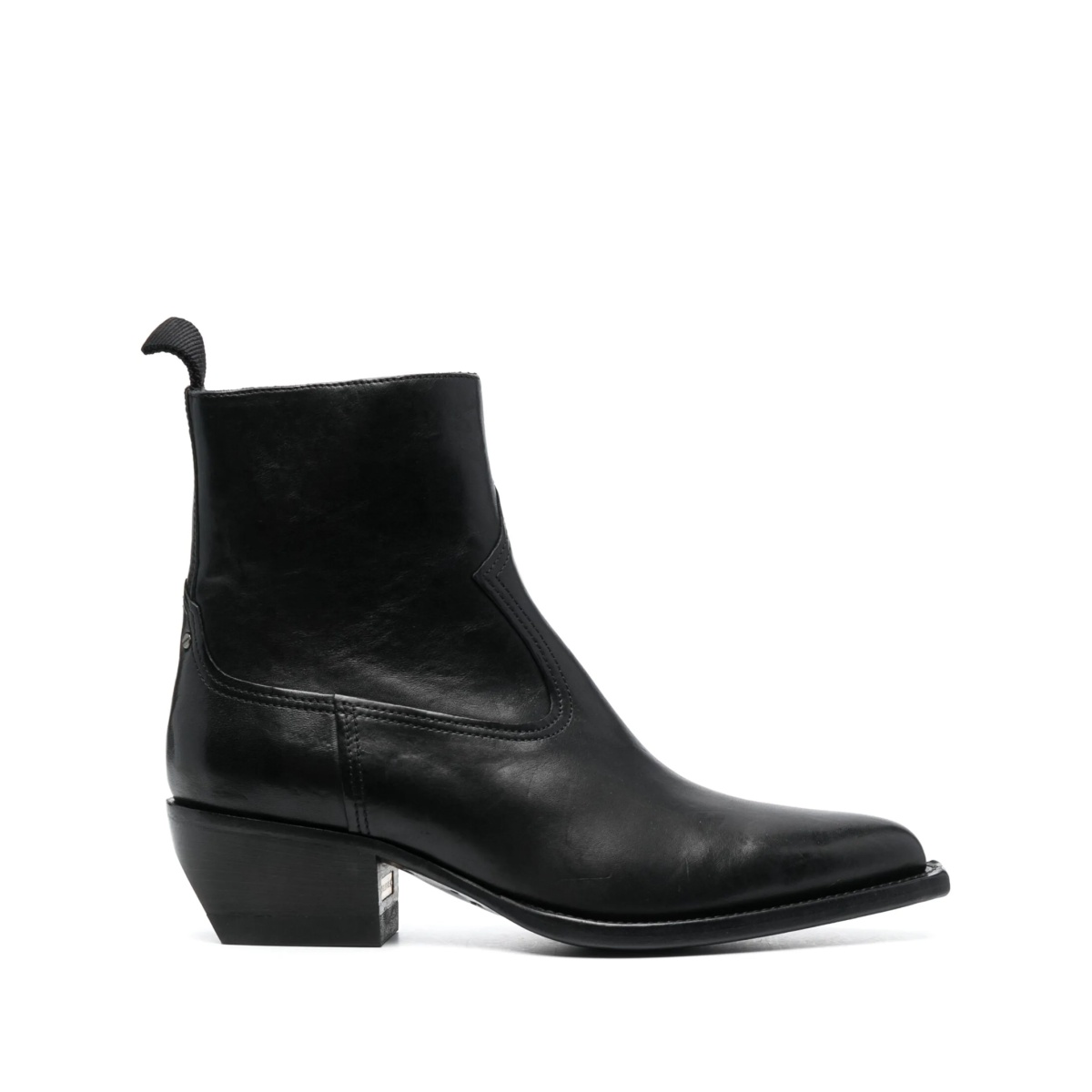 50mm pointed-toe leather boots