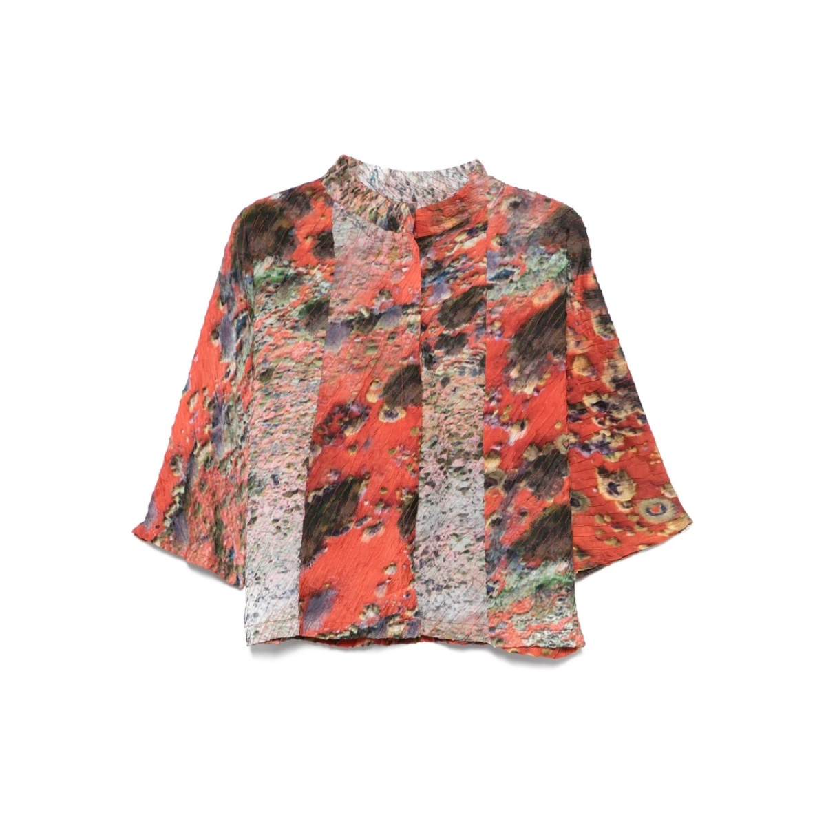 abstract-print shirt