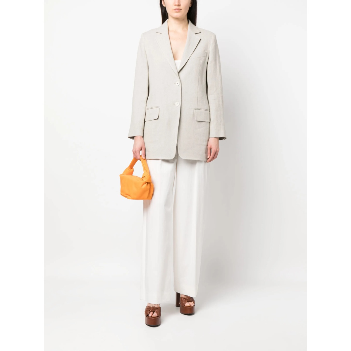 Adelchi oversized linen blazer - Img 2