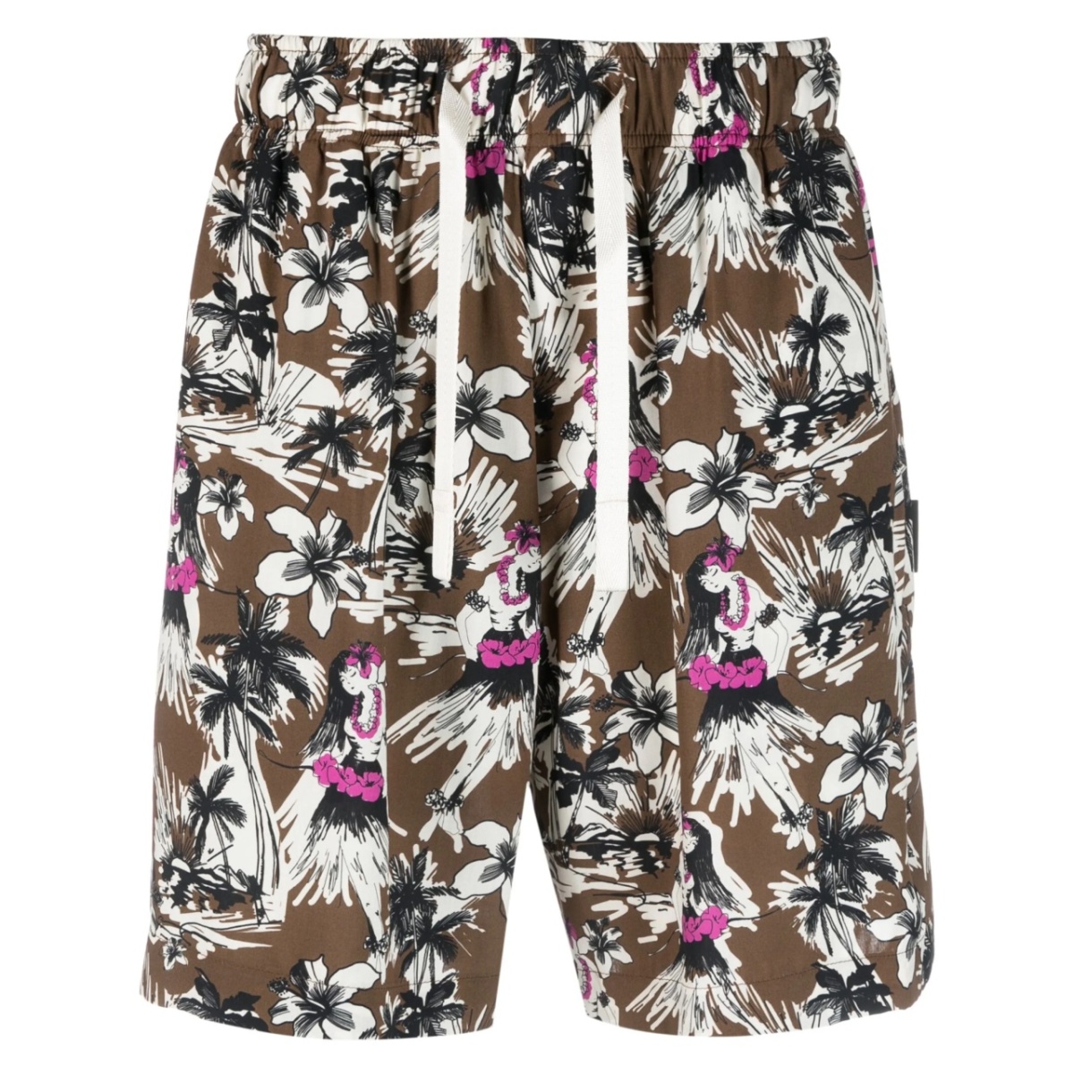 all-over graphic-print shorts