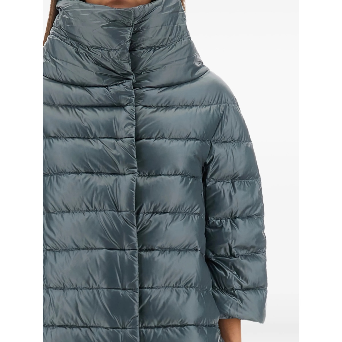 Aminta funnel-neck three-quarter-sleeves jacket - Img 2