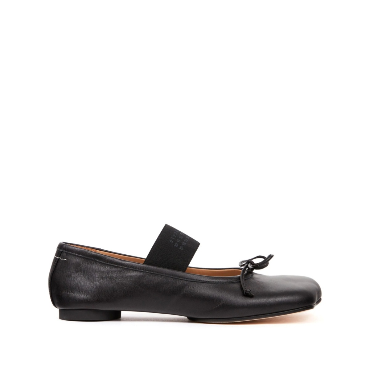 Anatomic Numbers-motif leather ballerinas