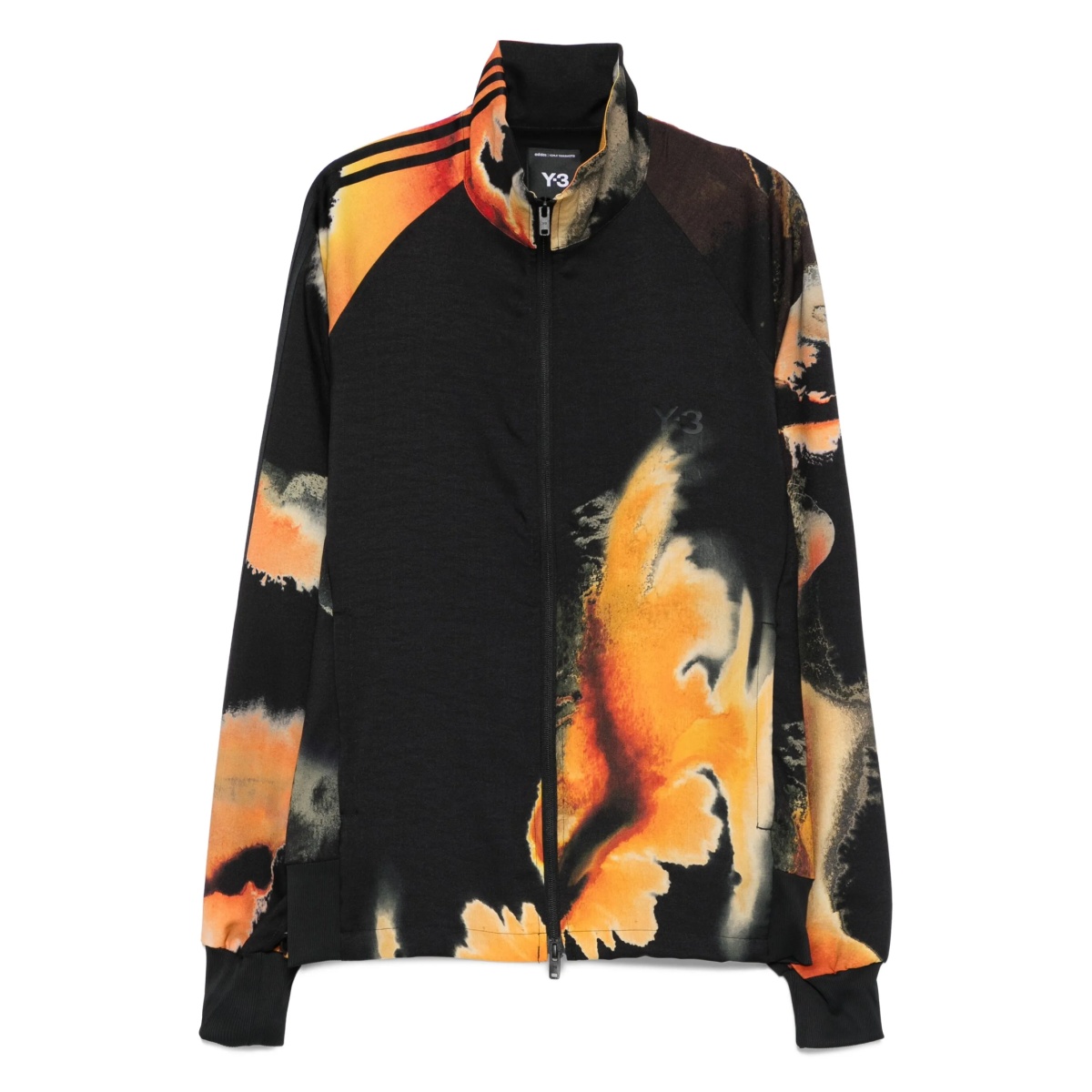 AOP abstract-print zip-up jacket