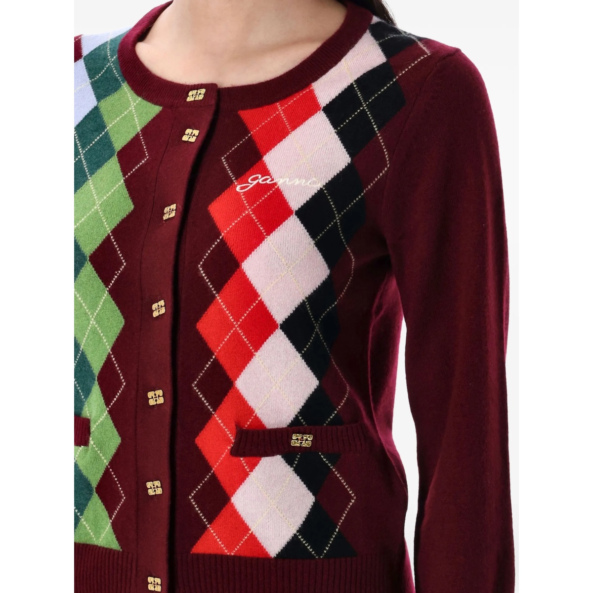 argyle button cardigan - Img 3