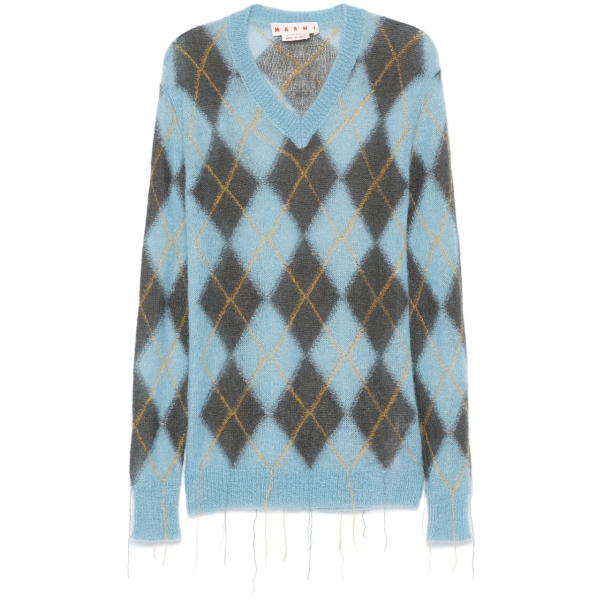 argyle-intarsia sweater
