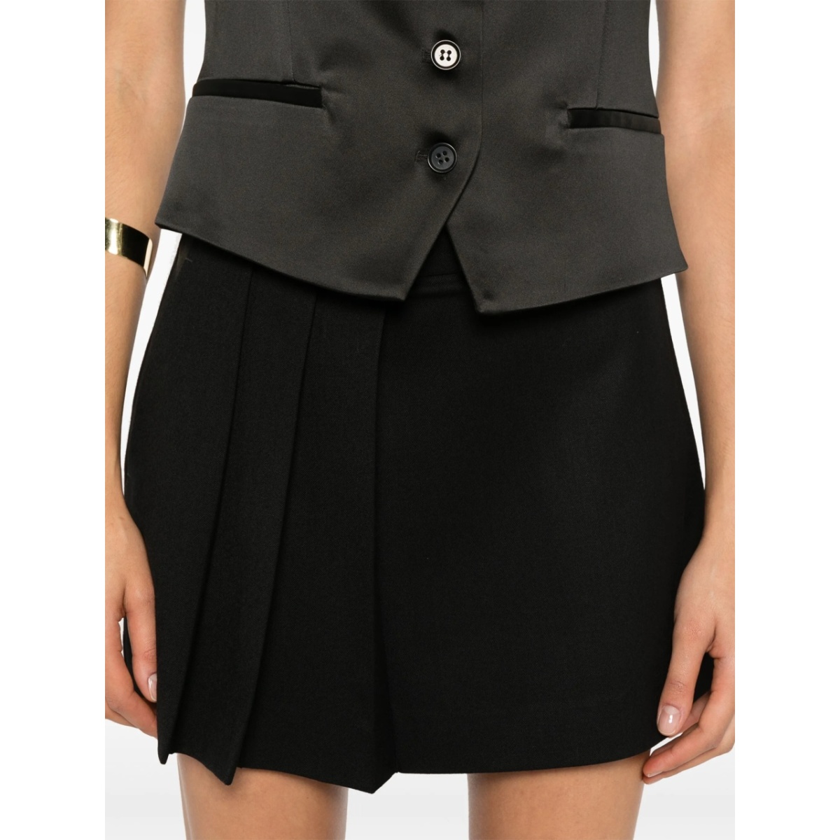 asymmetric pleated miniskirt - Img 5