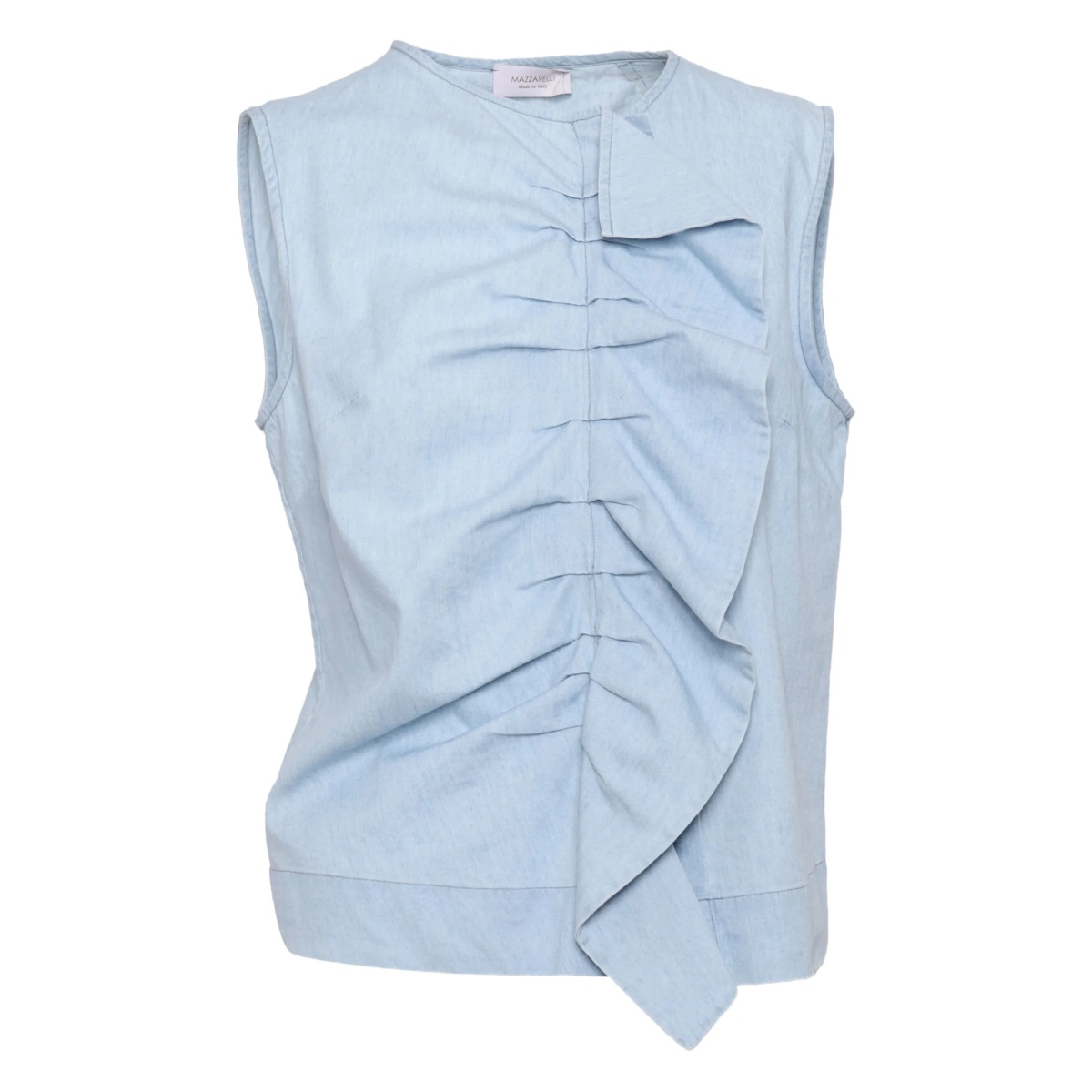 Barbara ruffled denim top