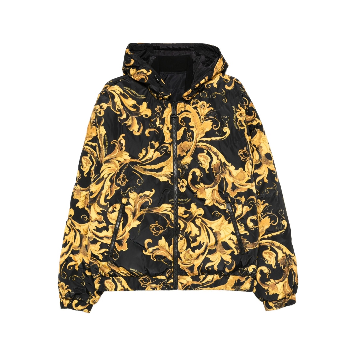 baroque-print hooded jacket
