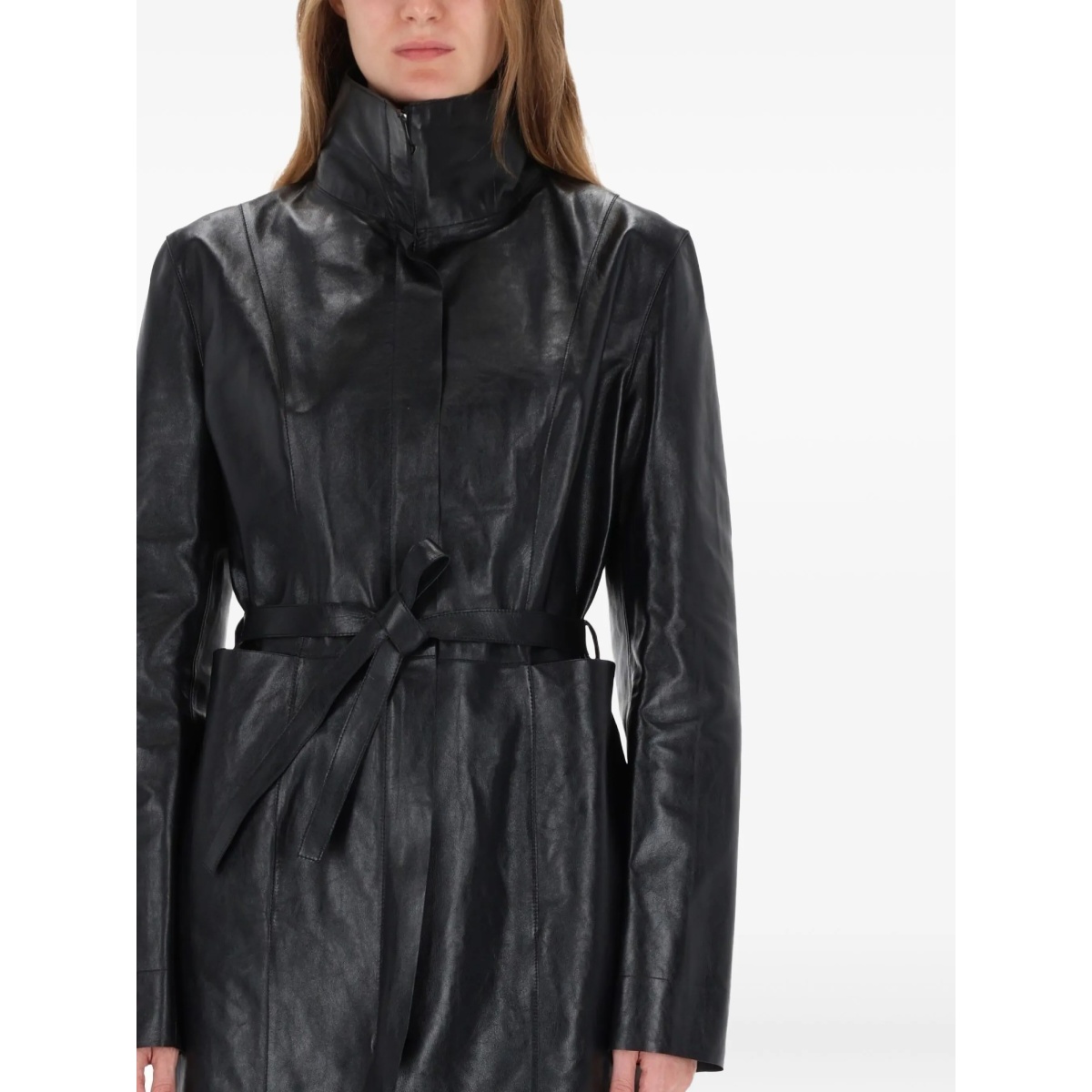 belted leather jacket - Img 4