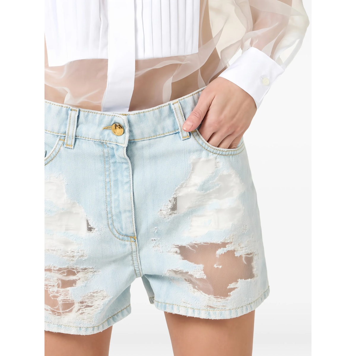 bib distressed romper suit - Img 5