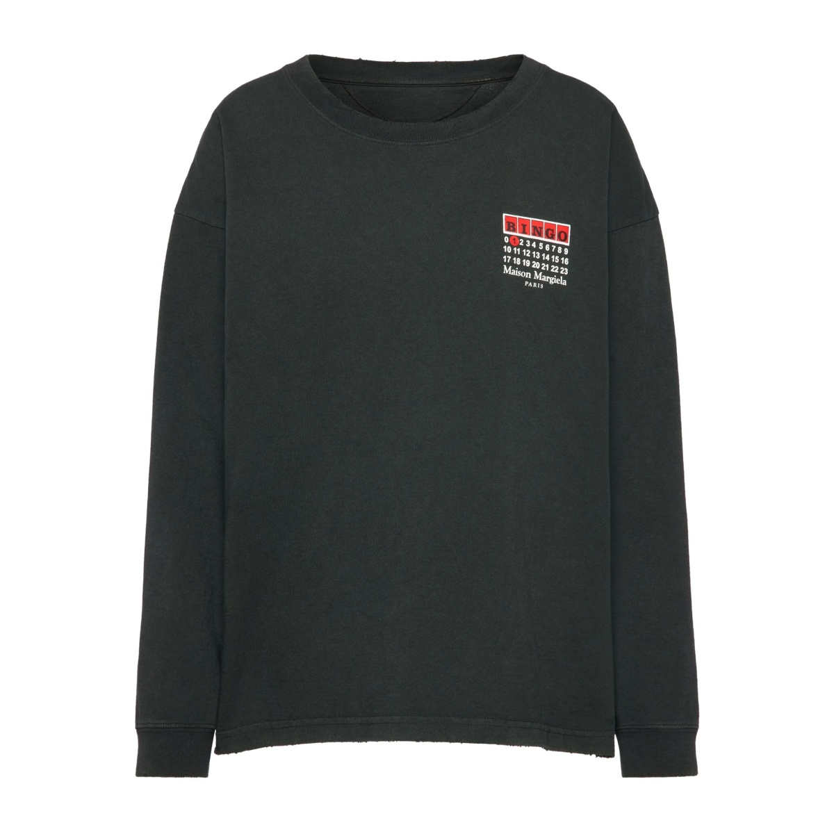 bingo-print cotton sweatshirt
