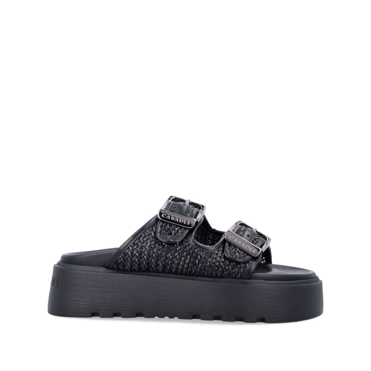 Birkly plaid-embellished platform sandals