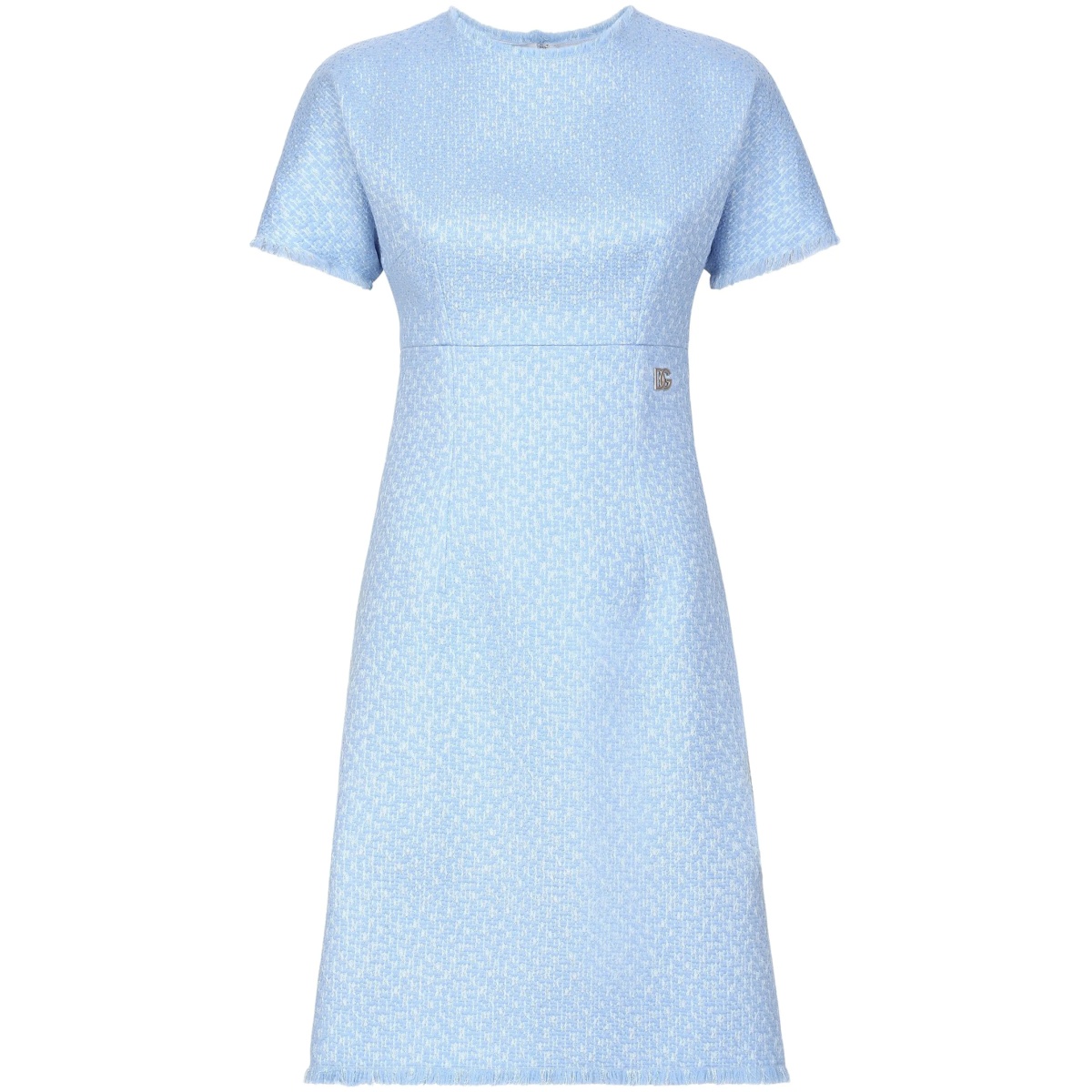 bouclé A-line midi dress
