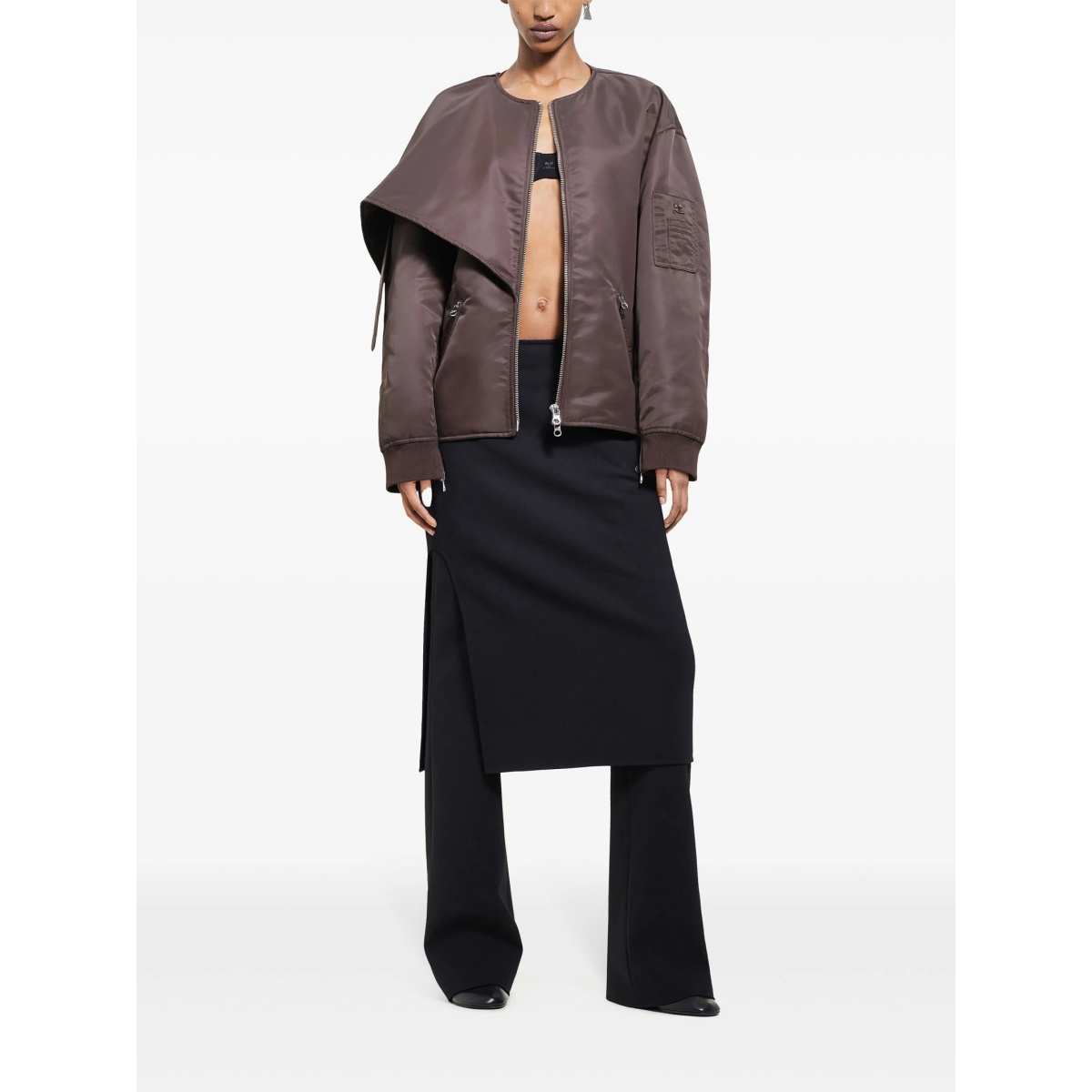 bow-collar bomber jacket - Img 2