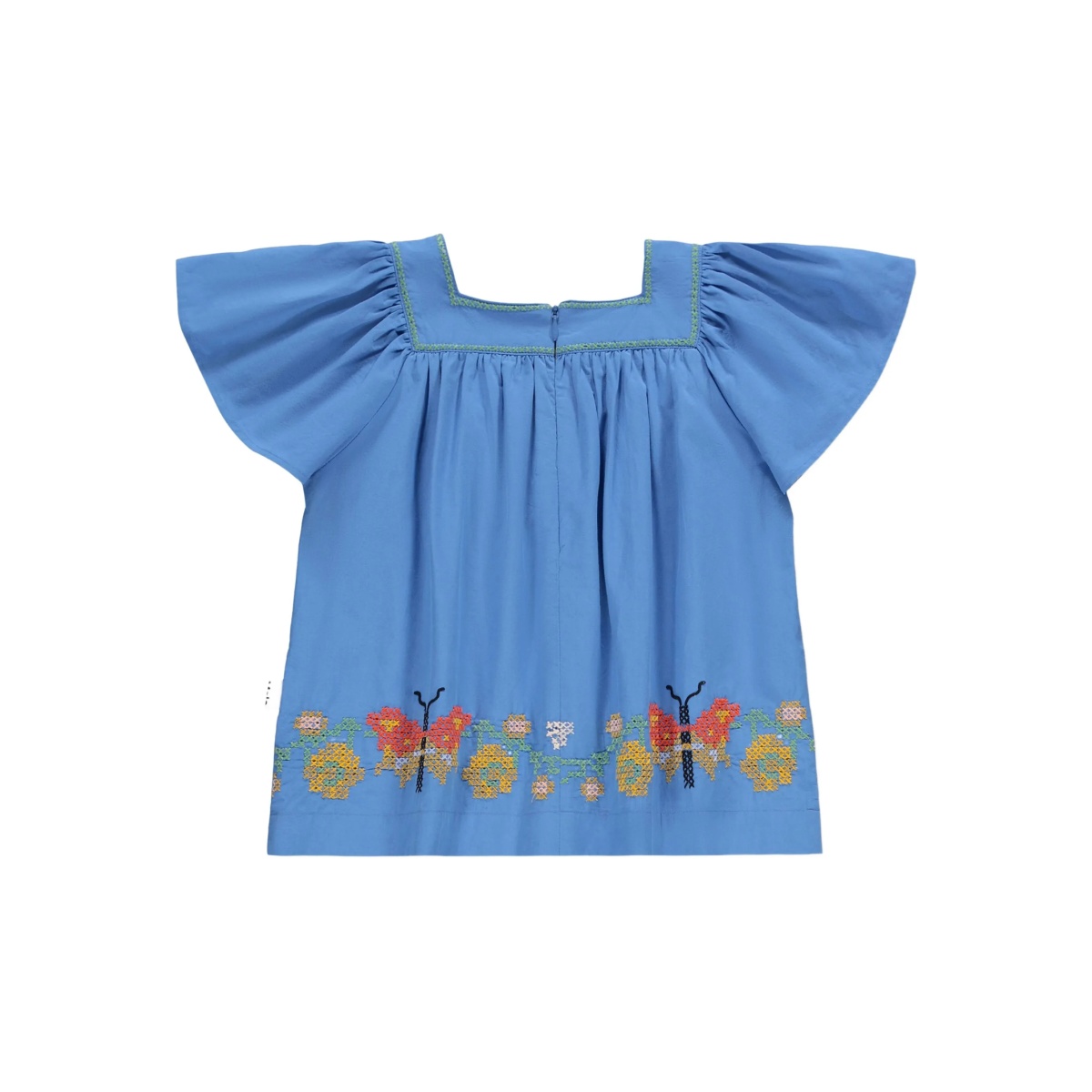 butterfly embroidered square-neck top - Img 2