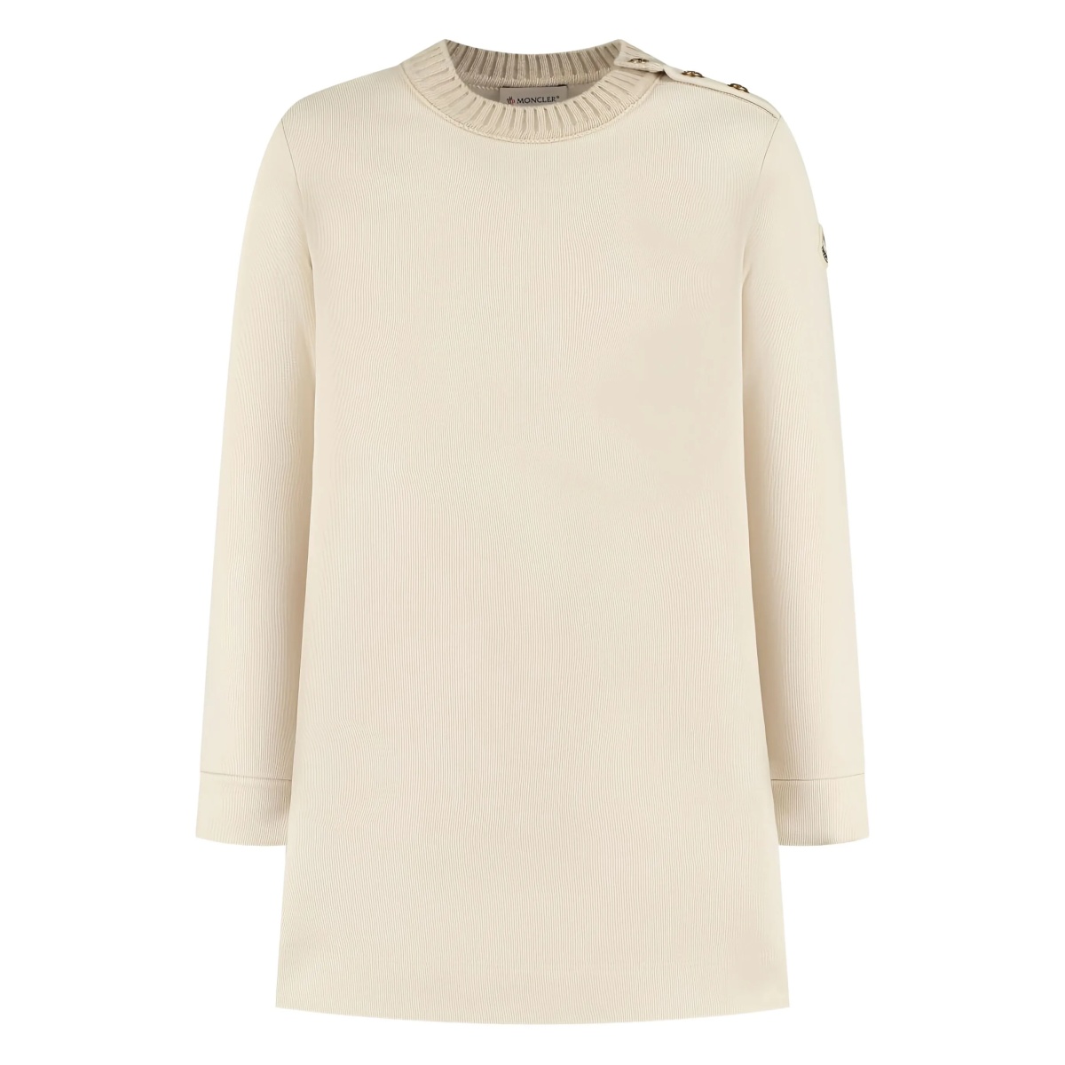 button-detailed crew-neck dress - Img 2