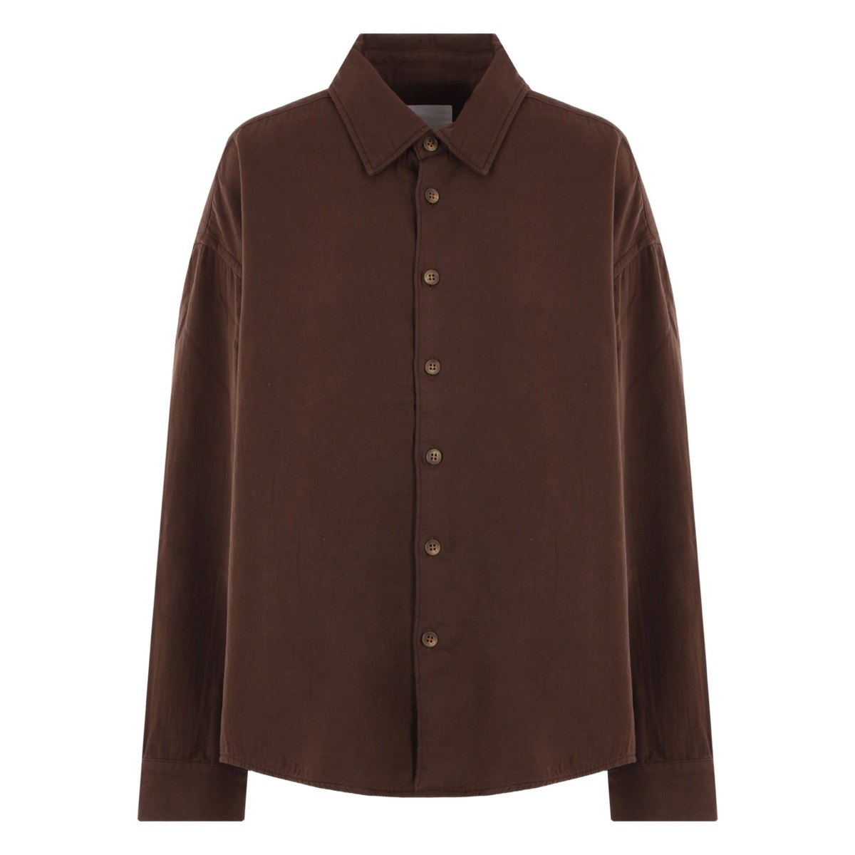 button-down curved-hem shirt