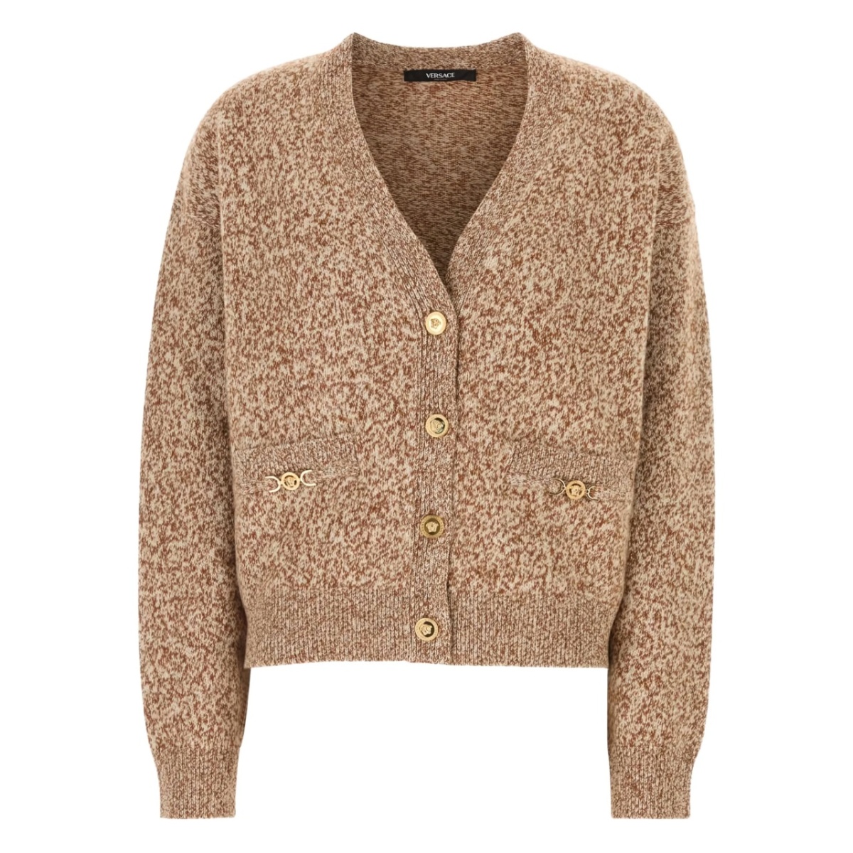 button-down textured cardigan