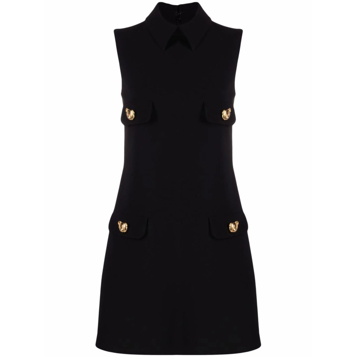 button-embellished sleeveless dress
