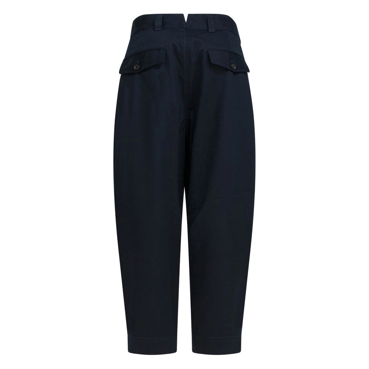 button-fastening cotton trousers - Img 2