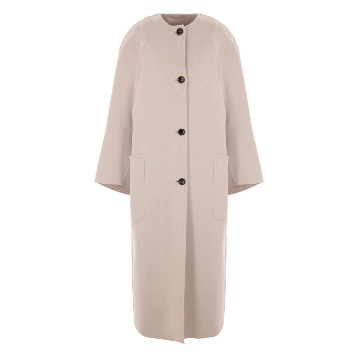 cashmere patch-pocket coat