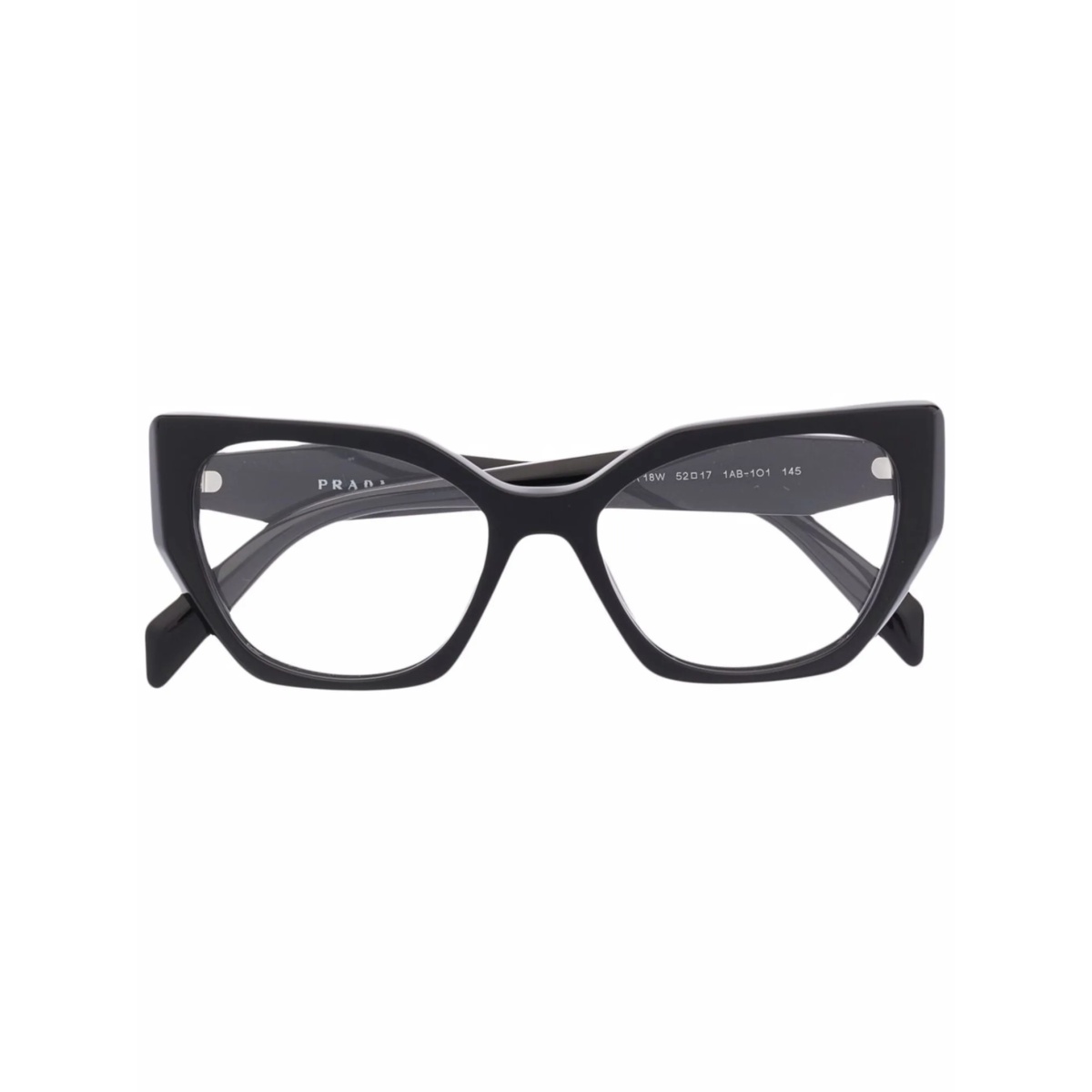 cat eye-frame logo-embossed glasses