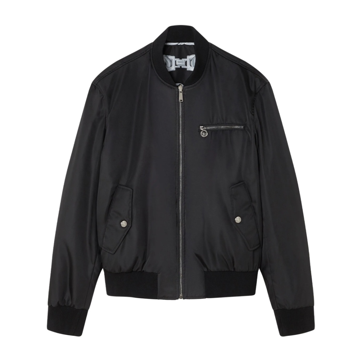 chain link-print bomber jacket