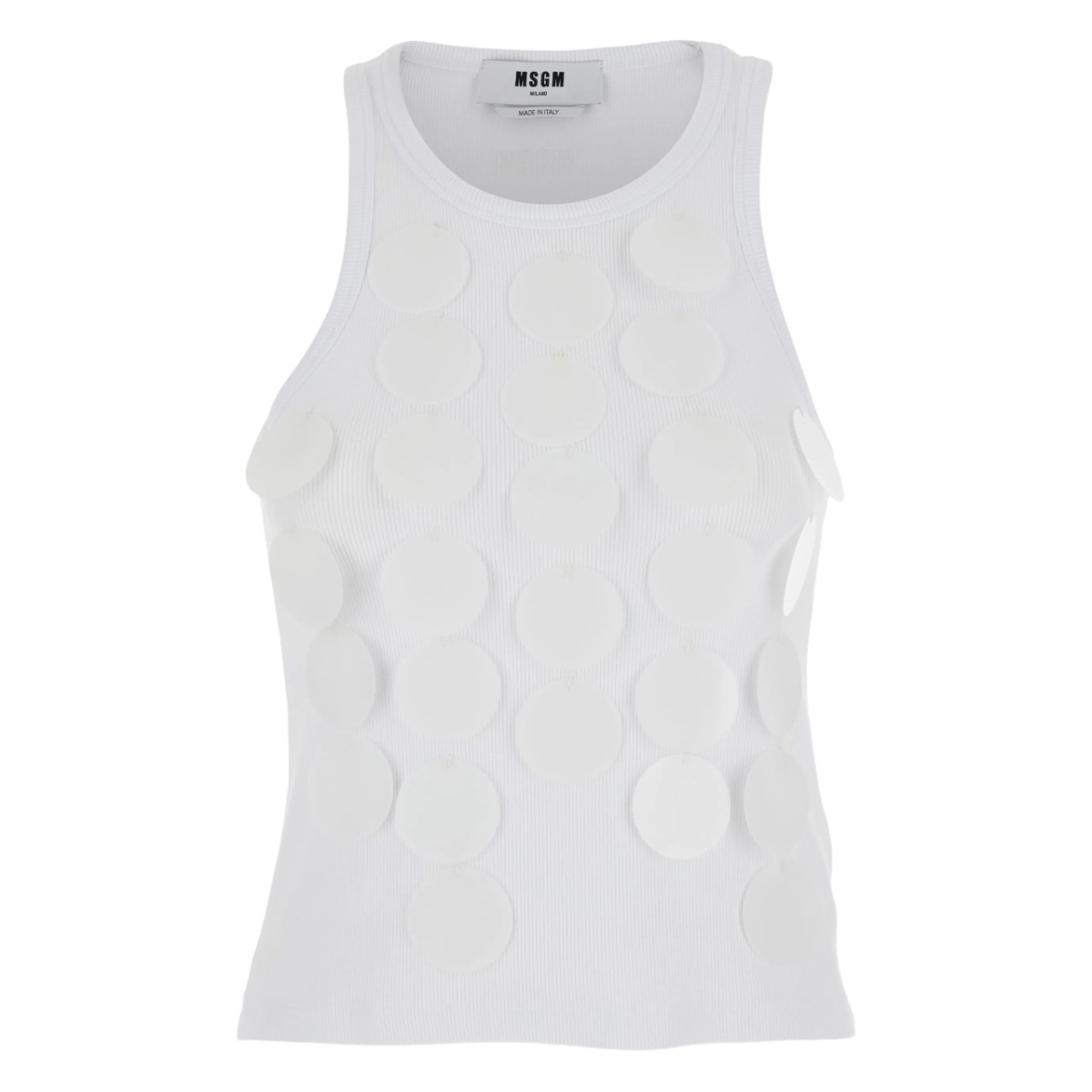 chainmail-effect tank top