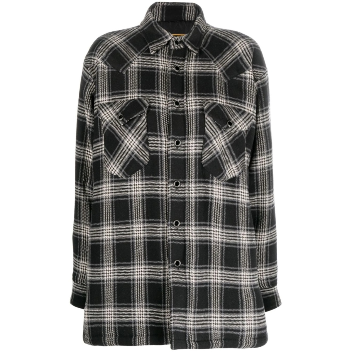 check-pattern shirt jacket