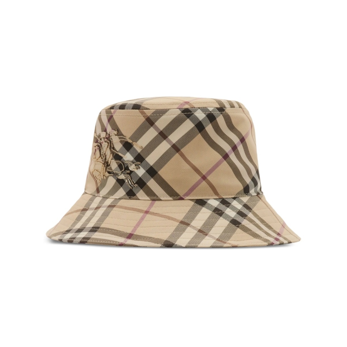 checked bucket hat