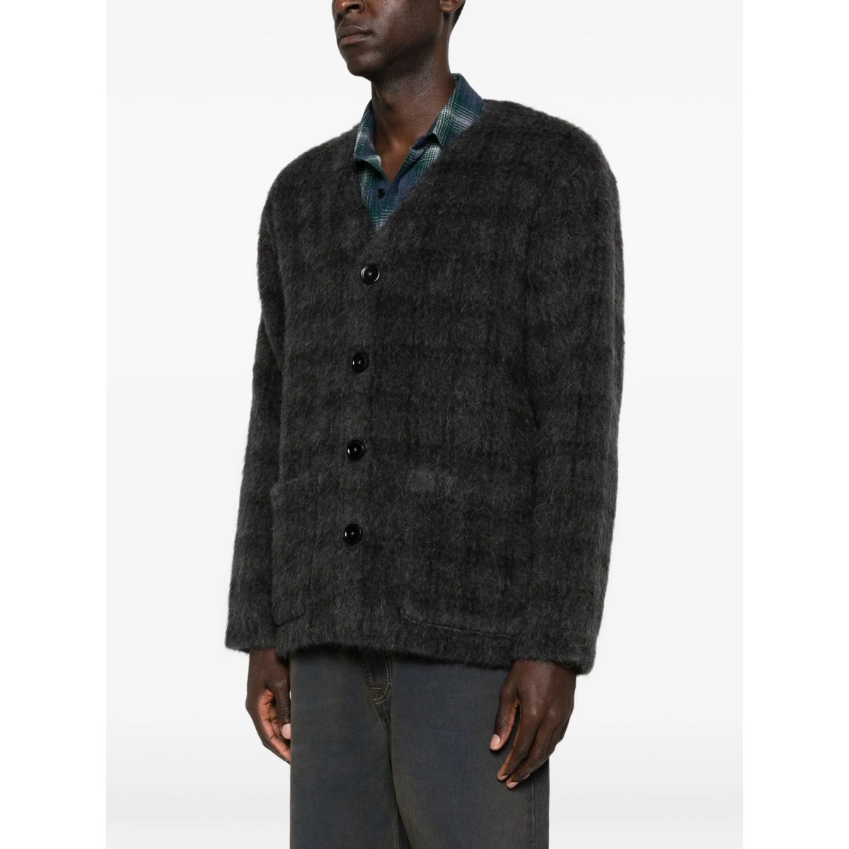 checked cardigan - Img 3