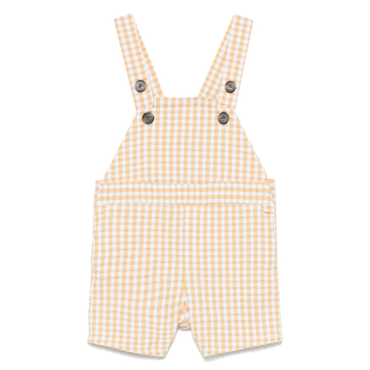 checked dungarees