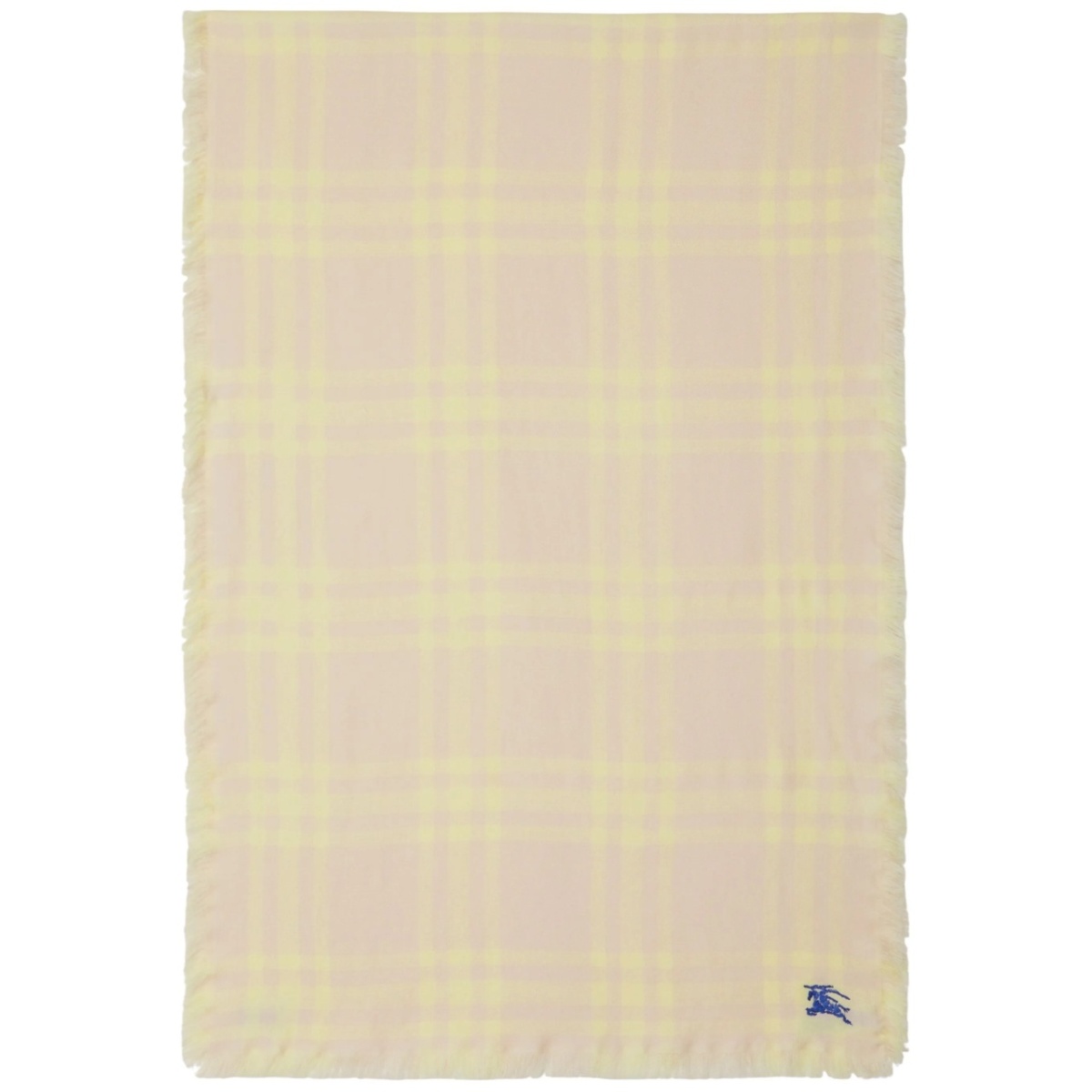 checked wool-silk reversible scarf
