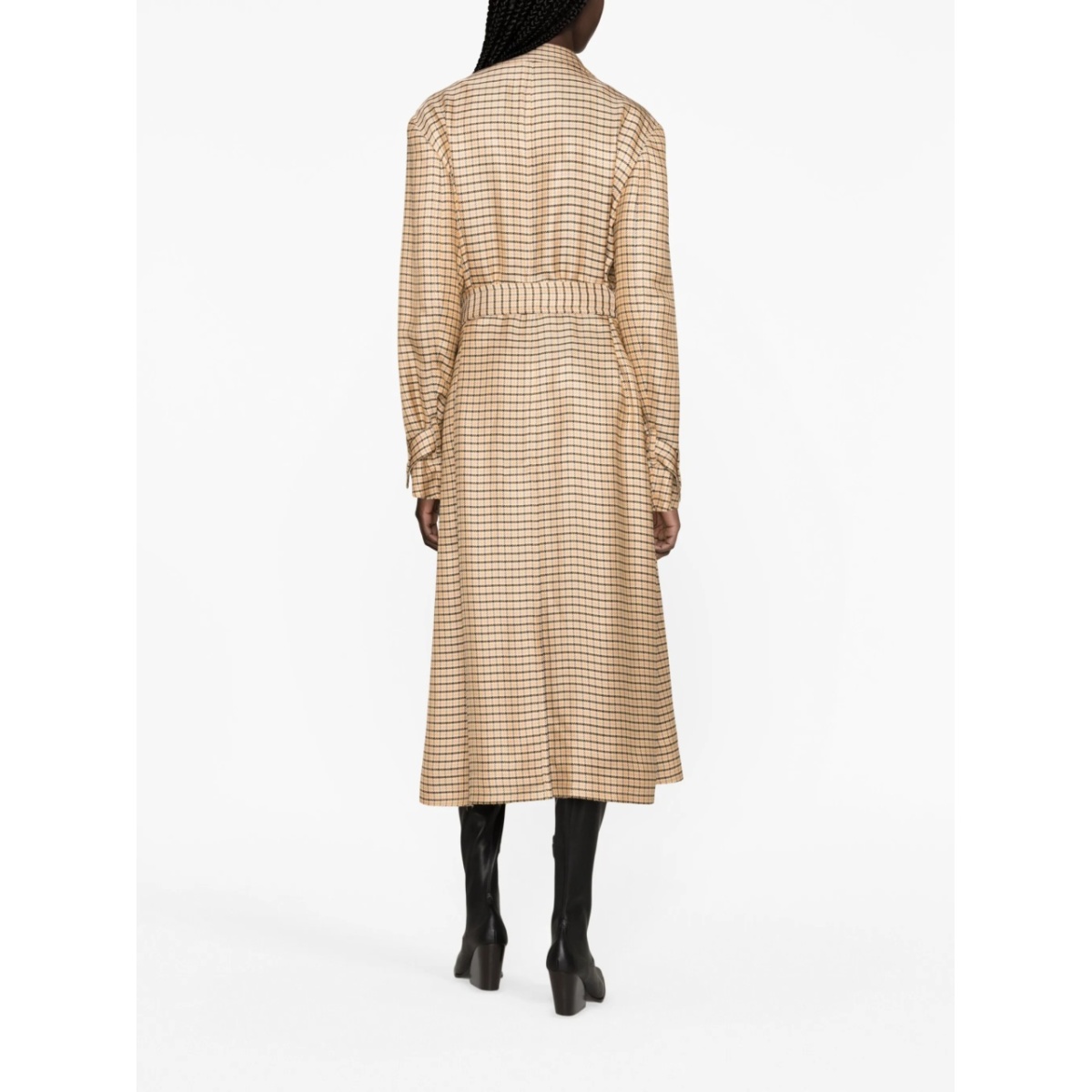 checkered trench coat - Img 3