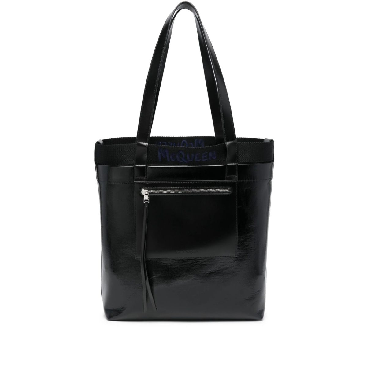coated-finish shoulder bag