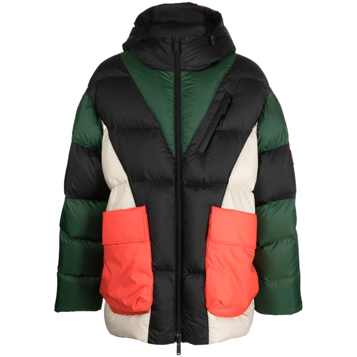 colour-block panelled padded jacket