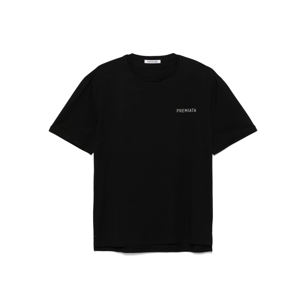 contrasting-detail side-slits T-shirt