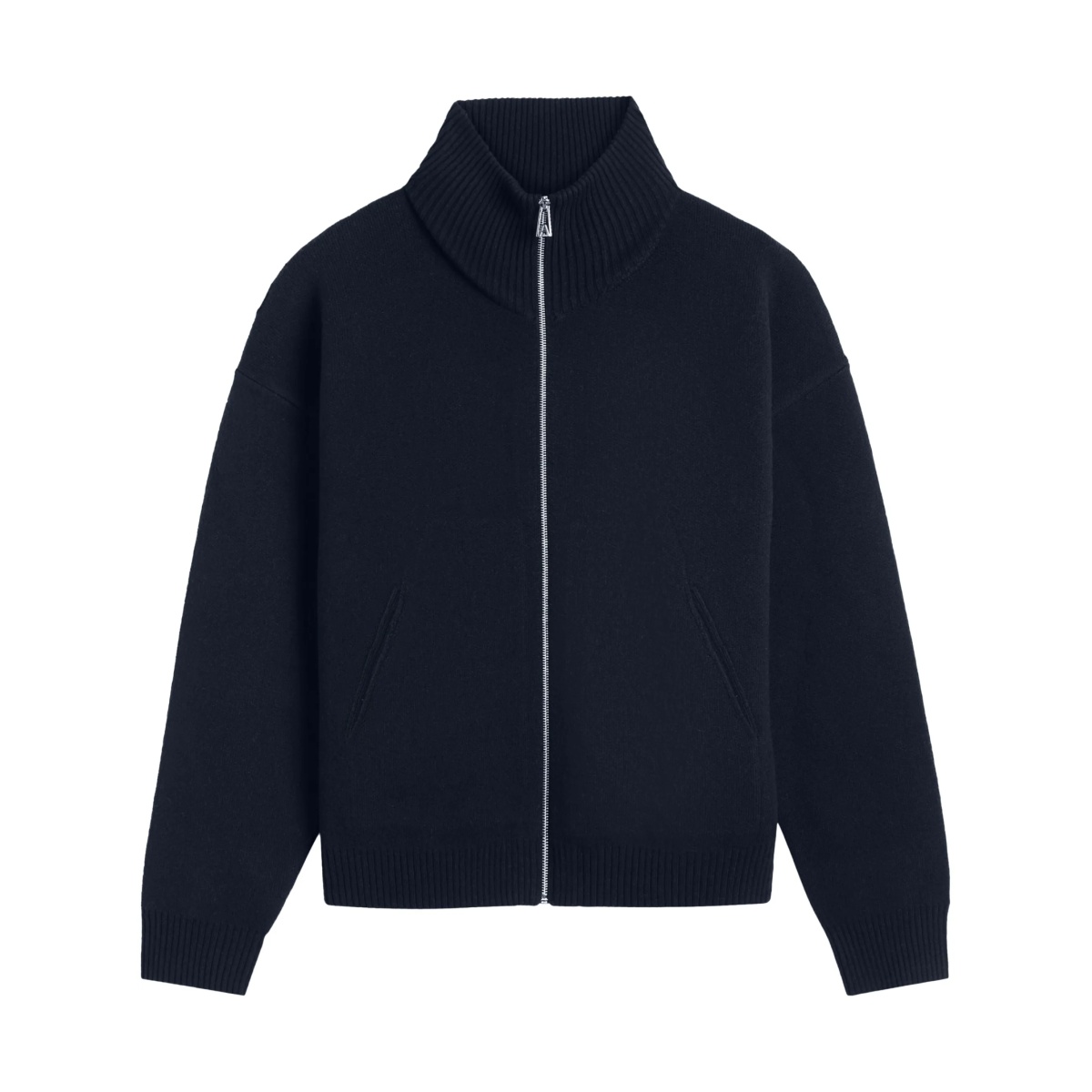 Core wool-blend zipped cardigan