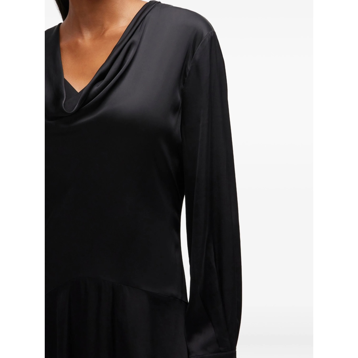 cowl-neck scarf midi dress - Img 4