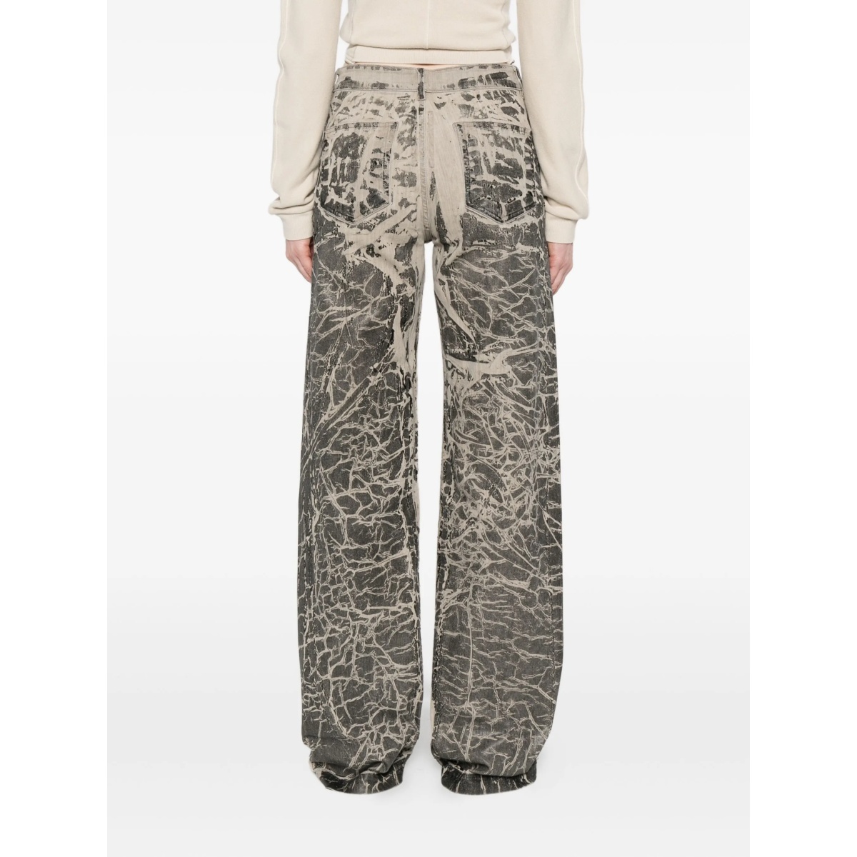 crackle-print jeans - Img 4