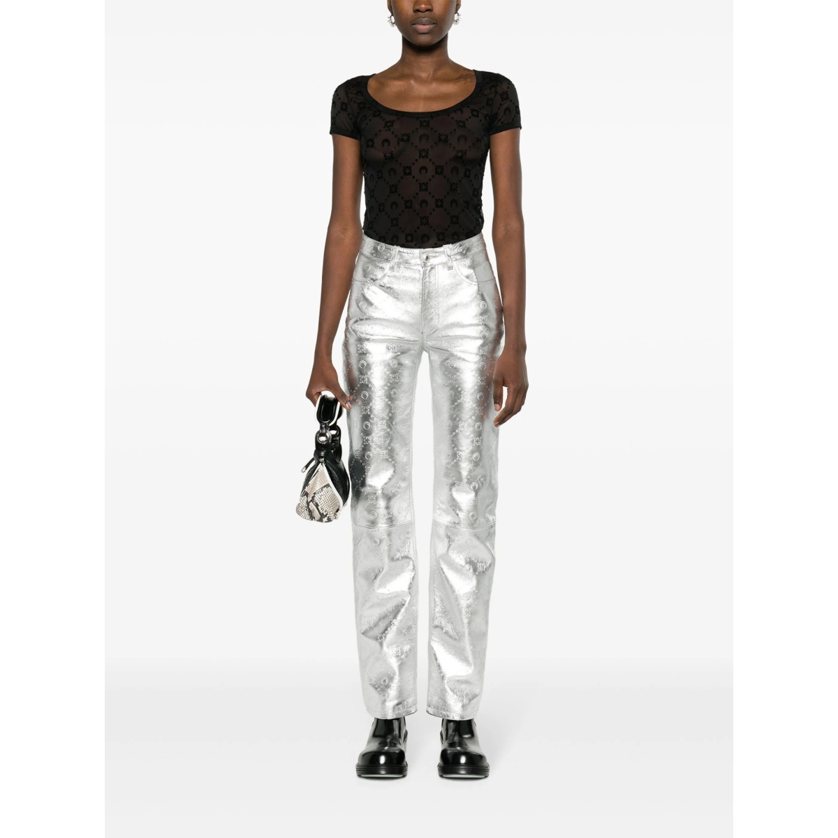Crescent Moon-motif mesh top - Img 2