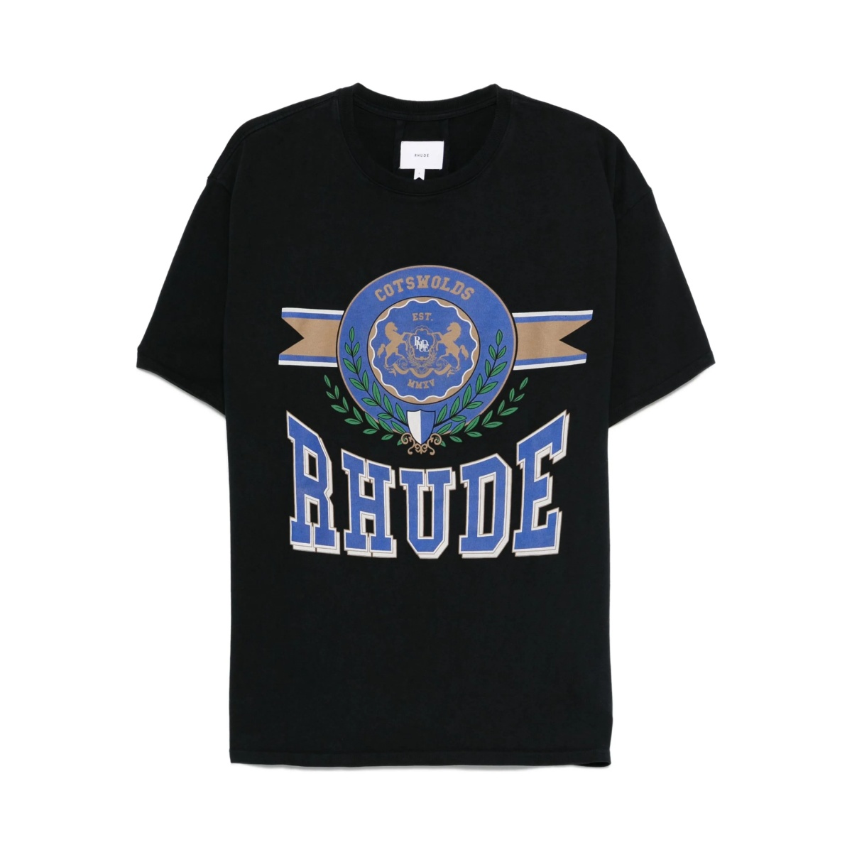 crest-print cotton T-shirt
